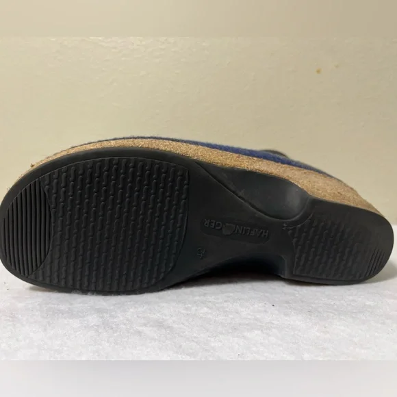 Haflinger Womens GRIZZLY HEELED Demin Blue Clogs Slippers Sz 42 Bratz Y2k Style - Picture 10 of 10